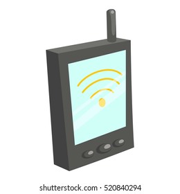 Radio transmitter icon. Cartoon illustration of transmitter vector icon for web design