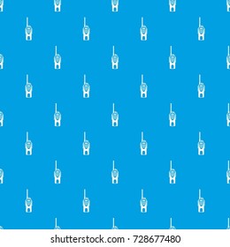Radio transmitter pattern repeat seamless in blue color for any design. Vector geometric illustration