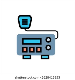 modelo de linha de ícone vetorial do transmissor de rádio