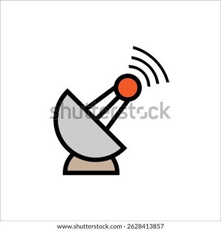 radio transmitter vector icon line template