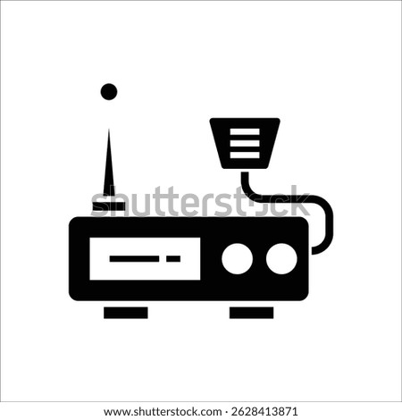 radio transmitter vector icon line template