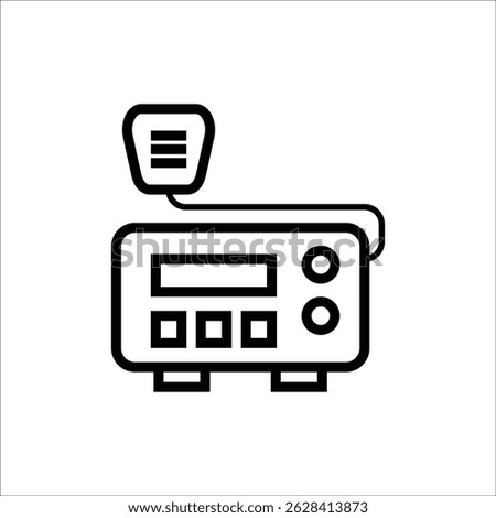 radio transmitter vector icon line template