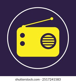 Radio trendy icon rich abstract vector illustration colorful artwork lovely design.eps