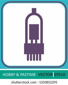 radio tube, electron tube. Vector Icon. Simple vector illustration for graphic and web design.