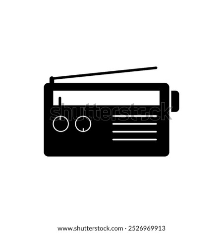 Radio tuner icon, vector flat Radio broadcast trendy style illustration for web and app..eps