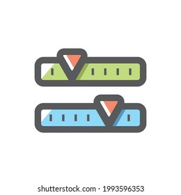 Radio tuner scale dashboard Vector icon Cartoon illustration