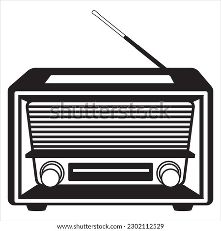 radio tuner vector classic and old style