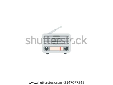 Radio Tuner Vector Isolated Emoticon. Radio Tuner Icon