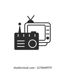 radio and tv icons  symbol vector elements for infographic web