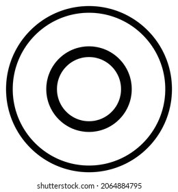 radio unchecked Icon. Flat style Circle Shape isolated on white background. Vector illustration