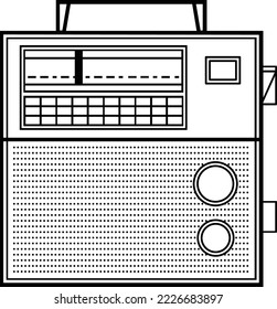 Radio vector alt style icon with scale