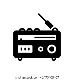 Radio vector black icon
