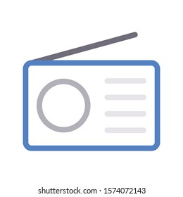 radio vector color line icon 