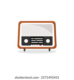 Radio Vector in Flat Design Style