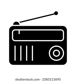 radio vector flat icon design