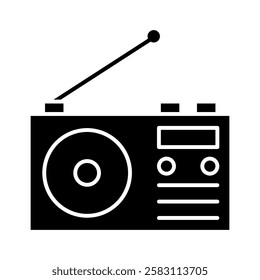 radio vector flat icon design