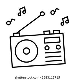 radio vector flat icon design