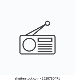 Radio vector flat icon set.eps