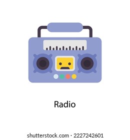 Radio vector Flat  Icons. Simple stock illustration