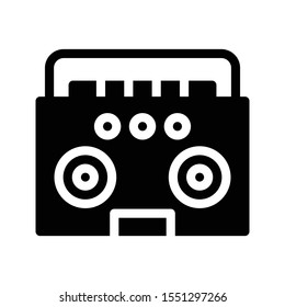 radio vector glyph flat icon