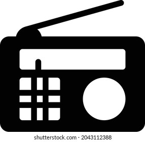 radio vector glyph flat icon