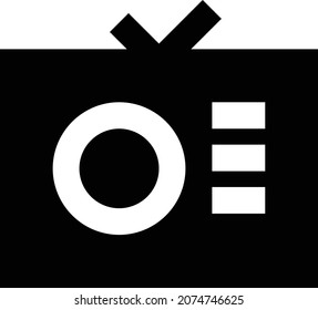 radio vector glyph flat icon