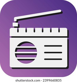 Radio Vector Glyph Gradient Background Icon For Personal And Commercial Use.
