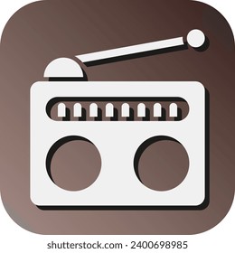 Radio Vector Glyph Gradient Background Icon For Personal And Commercial Use.
