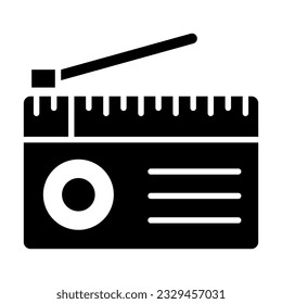 Radio Vector Glyph Icon For Personal And Commercial Use.
