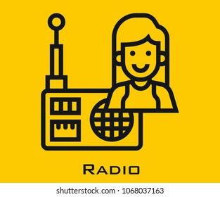 Radio vector icon