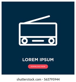 Radio vector icon