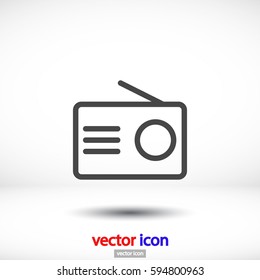 radio vector icon