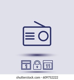 radio vector icon