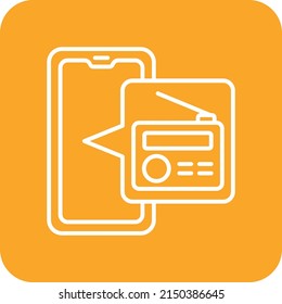 Radio vector icon. Can be used for printing, mobile and web applications.