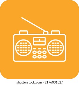 Radio vector icon. Can be used for printing, mobile and web applications.