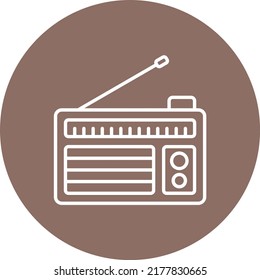 Icono de vector de radio. Se puede usar para imprimir, móviles y aplicaciones web.