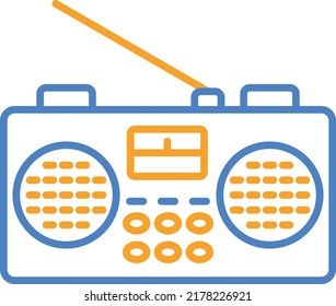 Icono de vector de radio. Se puede usar para imprimir, móviles y aplicaciones web.