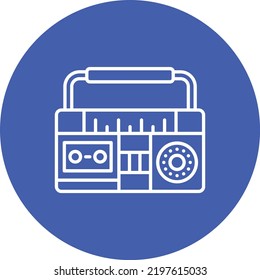Radio vector icon. Can be used for printing, mobile and web applications.