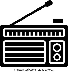 Radio vector icon. Can be used for printing, mobile and web applications.