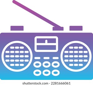 Icono de vector de radio. Se puede usar para imprimir, móviles y aplicaciones web.