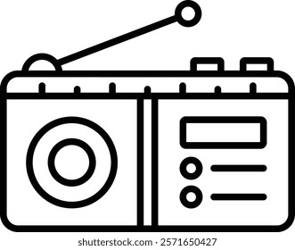 Radio vector icon. Can be used for printing, mobile and web applications.