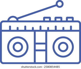 Radio vector icon. Can be used for printing, mobile and web applications.