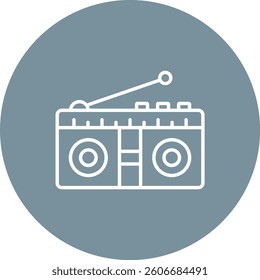 Radio vector icon. Can be used for printing, mobile and web applications.