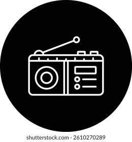 Radio vector icon. Can be used for printing, mobile and web applications.