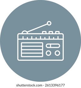 Radio vector icon. Can be used for printing, mobile and web applications.