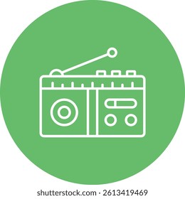Radio vector icon. Can be used for printing, mobile and web applications.
