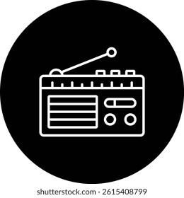 Radio vector icon. Can be used for printing, mobile and web applications.
