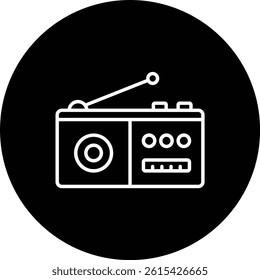 Radio vector icon. Can be used for printing, mobile and web applications.