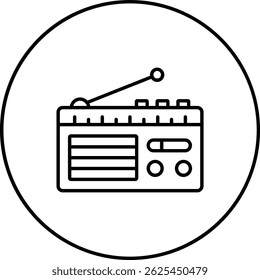 Funkvektorsymbol. Kann für Druck-, Mobil- und Web-Anwendungen verwendet werden.