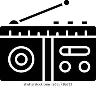 Icono de Vector de radio. Se puede utilizar para aplicaciones de impresión, móviles y de Web.